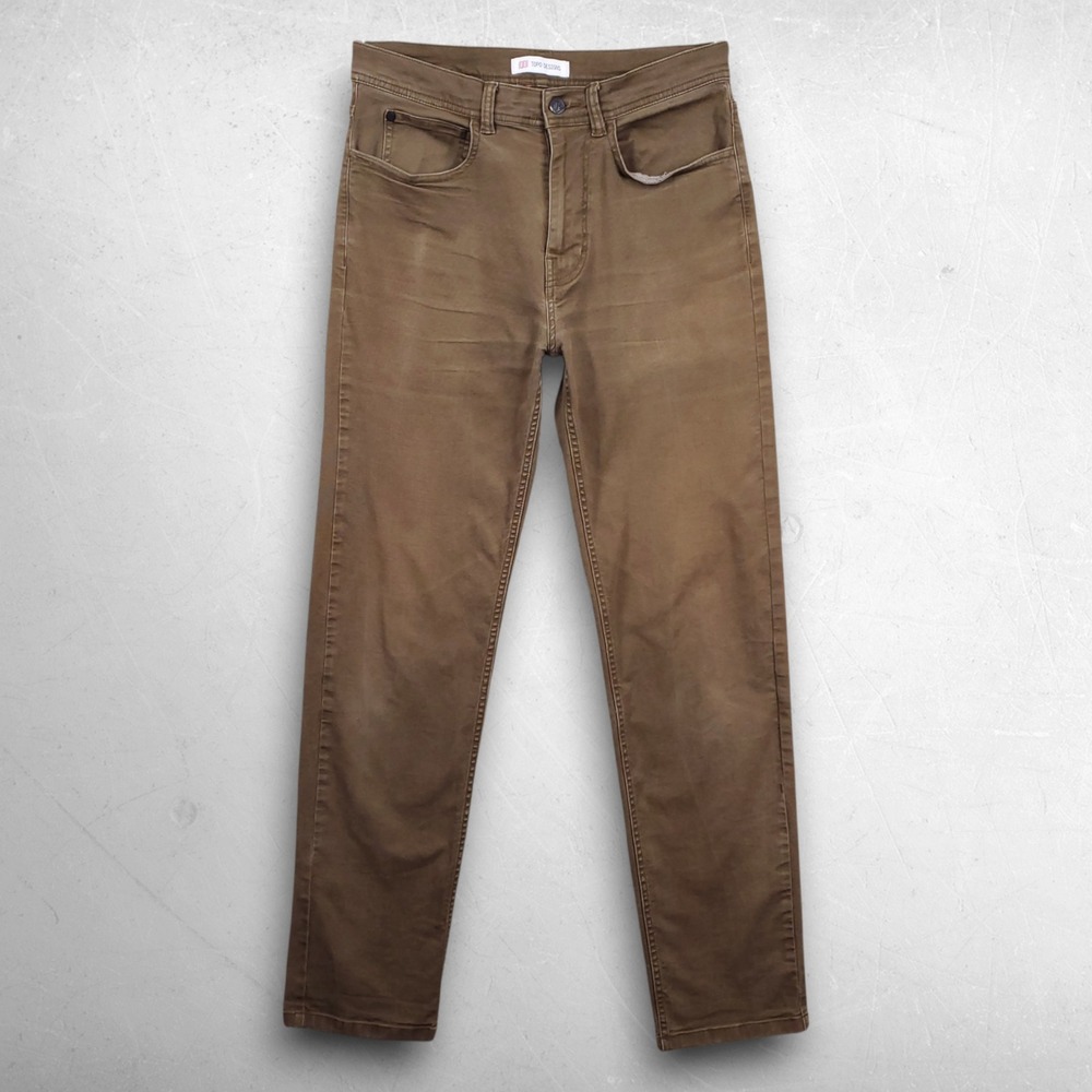 Topo Designs 5-Pocket Canvas Pant Men 30 Brown Gorpcore Utility Workwear Hiking